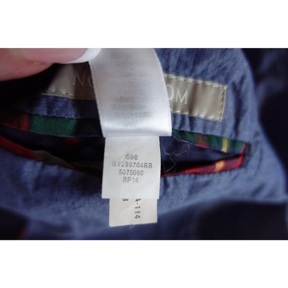 Nordstrom Blazer Boys 12 Navy Wool Plaid Lined Suit Jacket Coat Preppy Heritage - Picture 12 of 14